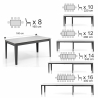 Moderner ausziehbarer Esstisch 90x160-400 Marmor-Optik Harper Eigenschaften