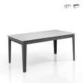 Moderner ausziehbarer Esstisch 90x160-400 Marmor-Optik Harper Aktion