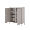 Design-Schrank Kergi, hohe Anrichte mit 3 Türen für Wohnzimmer und Eingangsbereich Katalog