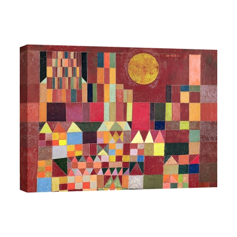 Impressionistisches Bild auf Leinwand Castle and Sun (Detail) Paul Klee Aktion