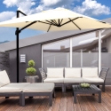 Antibes seitlicher Garten-Sonnenschirm 3x3 m aus Aluminium, einziehbar Verkauf