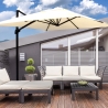 Antibes seitlicher Garten-Sonnenschirm 3x3 m aus Aluminium, einziehbar Verkauf