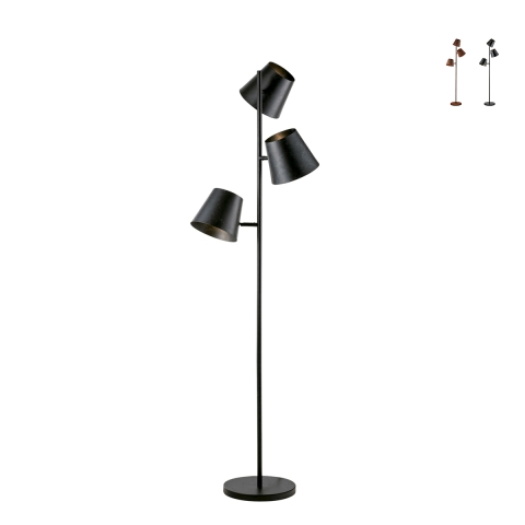 Colt LP3 Stehlampe aus Metall mit drei verstellbaren Leuchten im Industriestil Aktion