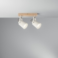 Eda AP2 Wand- und Deckenleuchte, zwei schwenkbare Lichter, weißes Metall Aktion