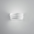 Lackierbare Gips-Wandleuchte mit satiniertem Glasdiffusor Flow Aktion