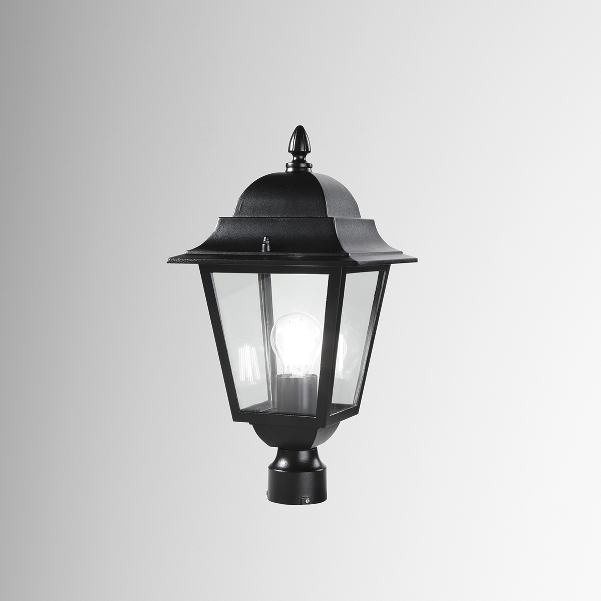Klassischer Gartenlampenkopf aus Aluminium und Glas Roma Aktion Klassischer Gartenlampenkopf aus Aluminium und Glas Roma Aktion