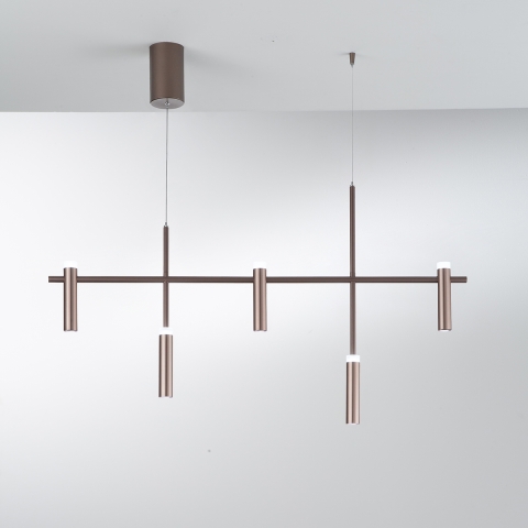 Moderner LED Kronleuchter aus Metall, 5-flammig, Candle Design Aktion