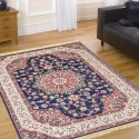 Blauer Rubine Perserteppich für Wohnzimmer Verkauf