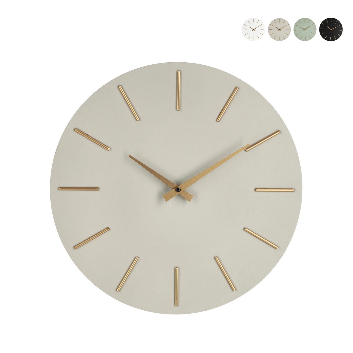 Wanduhr, goldene Zeiger, minimalistisches Design, rund, 40 cm, Timeline Lagerbestand Wanduhr, goldene Zeiger, minimalistisches Design, rund, 40 cm, Timeline Lagerbestand
