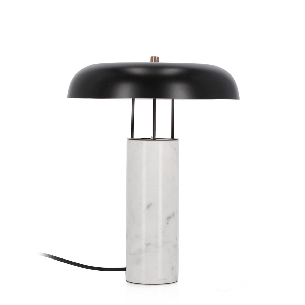 Moderne Tischlampe mit weißem Marmorfuß und Metallschirm Kaithal Aktion