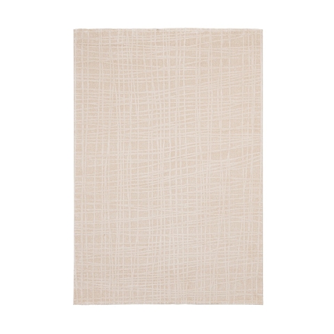 Moderner rechteckiger Teppich für Wohnzimmer in Beige Creme 200x290cm Tania Aktion