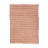 Handgefertigter Teppich aus Jute und rosa Baumwolle 160x230cm Ruanda für das Wohnzimmer Aktion