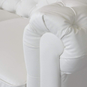 Chesterfield Design 2 Sitzer Capitonné Kunstleder Sofa 