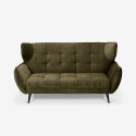 Design-Zweisitzer aus Samtstoff im Chesterfield-Stil Vaaru Verkauf