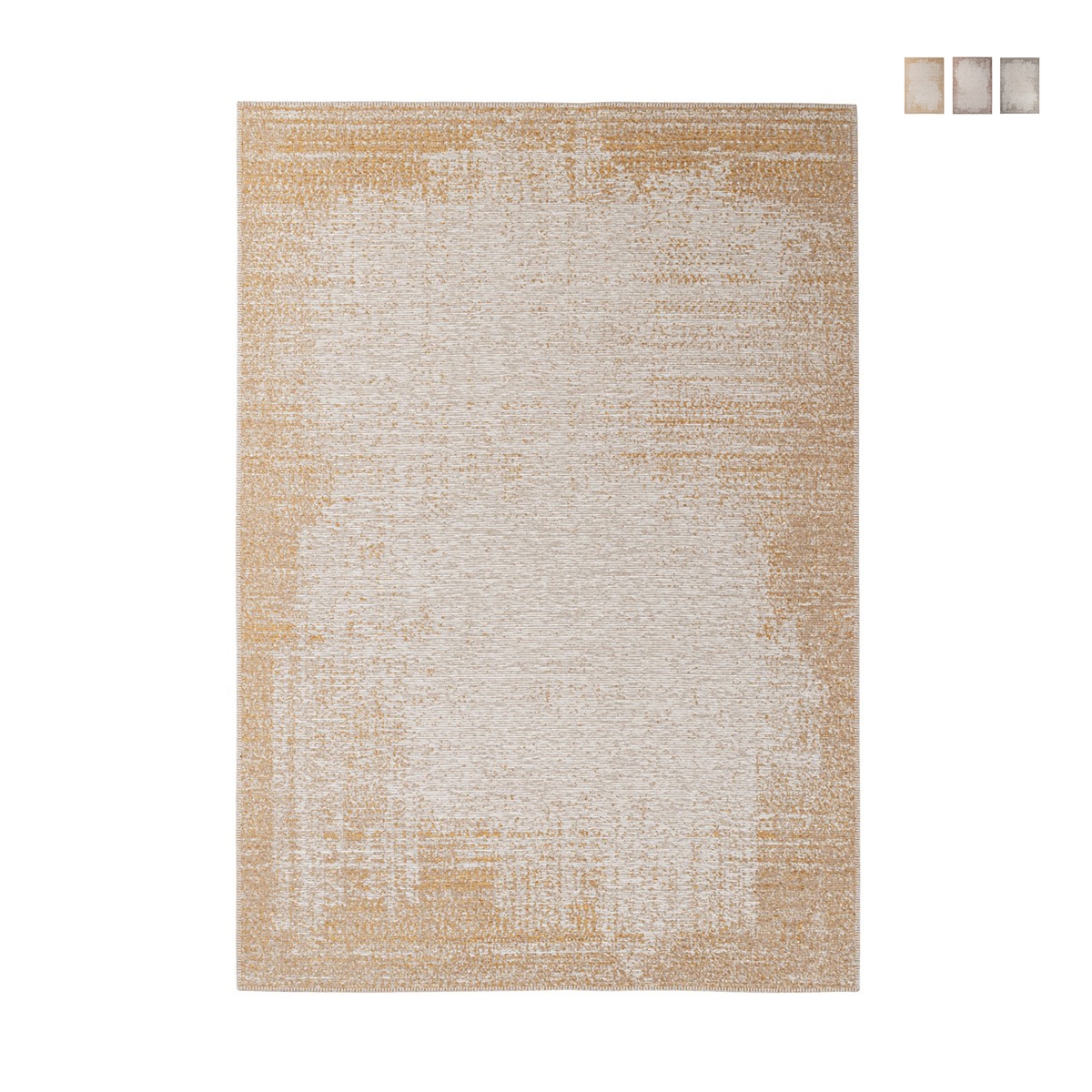 Moderner rechteckiger Wohnzimmerteppich 160x230 Jute und Polyester Silva Lagerbestand