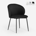 Moderner Esszimmer- und Küchenstuhl aus Designstoff Kadim Rabatte