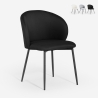 Moderner Esszimmer- und Küchenstuhl aus Designstoff Kadim Rabatte