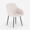 Moderne Chenille-Stuhl mit Armlehnen für Esszimmer und Küche Daiva Rabatte