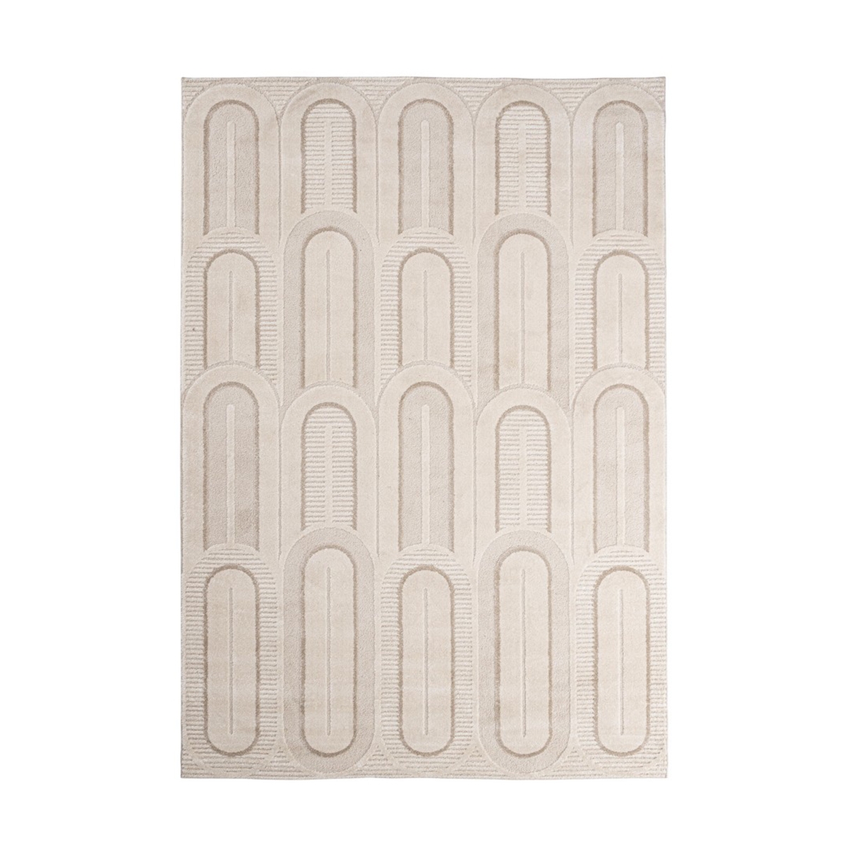 Moderner Teppich für Wohnzimmer und Schlafzimmer 160x230 cm, creme-grau Zina Aktion