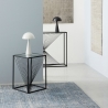 Moderner Teppich für Wohnzimmer 160x230 cm Blau Beige aus Viskose-Wolle Arena Sales