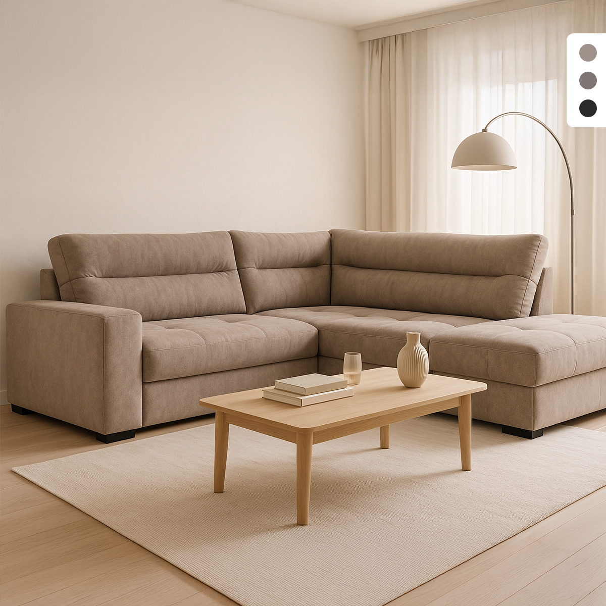 3-Sitzer Schlafsofa mit rechter Récamiere, Stoffbezug, Stauraum Kosta Aktion 3-Sitzer Schlafsofa mit rechter Récamiere, Stoffbezug, Stauraum Kosta Aktion