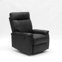 Klappbarer Relaxsessel mit Liegefunktion Fußschemel Kunstleder Modernes Design Aurora 