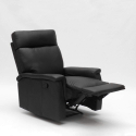 Klappbarer Relaxsessel mit Liegefunktion Fußschemel Kunstleder Modernes Design Aurora 