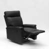 Klappbarer Relaxsessel mit Liegefunktion Fußschemel Kunstleder Modernes Design Aurora 