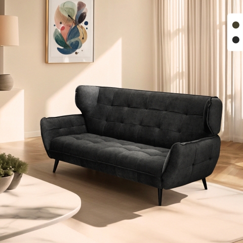 Modernes 3-Sitzer-Sofa aus Samt im Chesterfield-Stil Buran Aktion