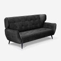 Modernes 3-Sitzer-Sofa aus Samt im Chesterfield-Stil Buran Angebot