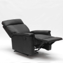 Klappbarer Relaxsessel mit Liegefunktion Fußschemel Kunstleder Modernes Design Aurora 