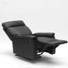 Klappbarer Relaxsessel mit Liegefunktion Fußschemel Kunstleder Modernes Design Aurora 
