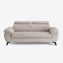 Moderner 3-Sitzer-Design-Sofa mit verstellbarer Kopfstütze Kira Lagerbestand