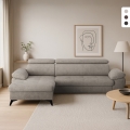 3-Sitzer Sofa mit linker Ottomane und verstellbarer Kopfstütze Rilo Aktion