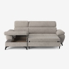 Modernes 3-Sitzer Schlafsofa mit linker Bettkasten-Ottomane Miral Modell