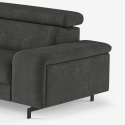 3-Sitzer Sofa modernes Design mit verstellbarer Kopfstütze Rouna Rabatte