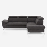 Verstellbares 3-Sitzer Schlafsofa mit rechter Ottomane und Stauraum Tova Modell