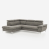 Ecksofa mit Bettfunktion 3-Sitzer, modern, linke Ottomane mit Stauraum, Vera Verkauf