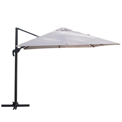 Deluxe Garten-Sonnenschirm 3x3 m aus Aluminium mit drehbarem Seitenmast Aktion