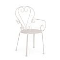 Stapelbarer Gartenstuhl im Shabby Chic Stil Bizzotto Etienne 