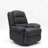 Klappbarer Schaukelsessel Relaxsessel mit Fußstütze Stoff Design Sofia 