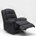Klappbarer Schaukelsessel Relaxsessel mit Fußstütze Stoff Design Sofia 
