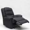 Klappbarer Schaukelsessel Relaxsessel mit Fußstütze Stoff Design Sofia 