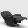 Klappbarer Schaukelsessel Relaxsessel mit Fußstütze Stoff Design Sofia 