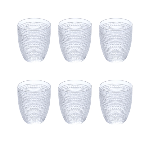 Set mit 6 dekorierten Wassergläsern aus Glas 325 ml Roma Aktion