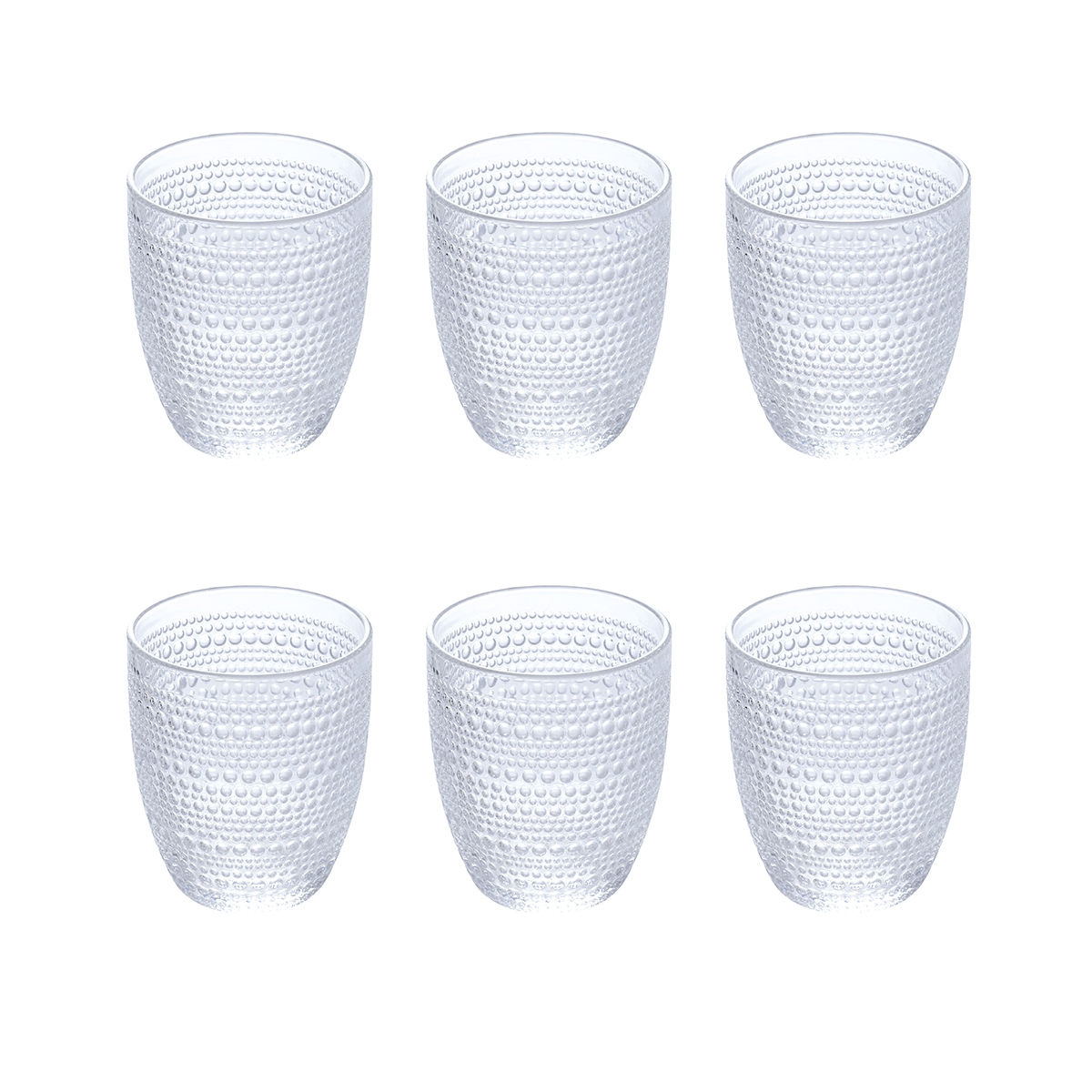 Set mit 6 dekorierten Wassergläsern aus Glas 325 ml Roma Aktion