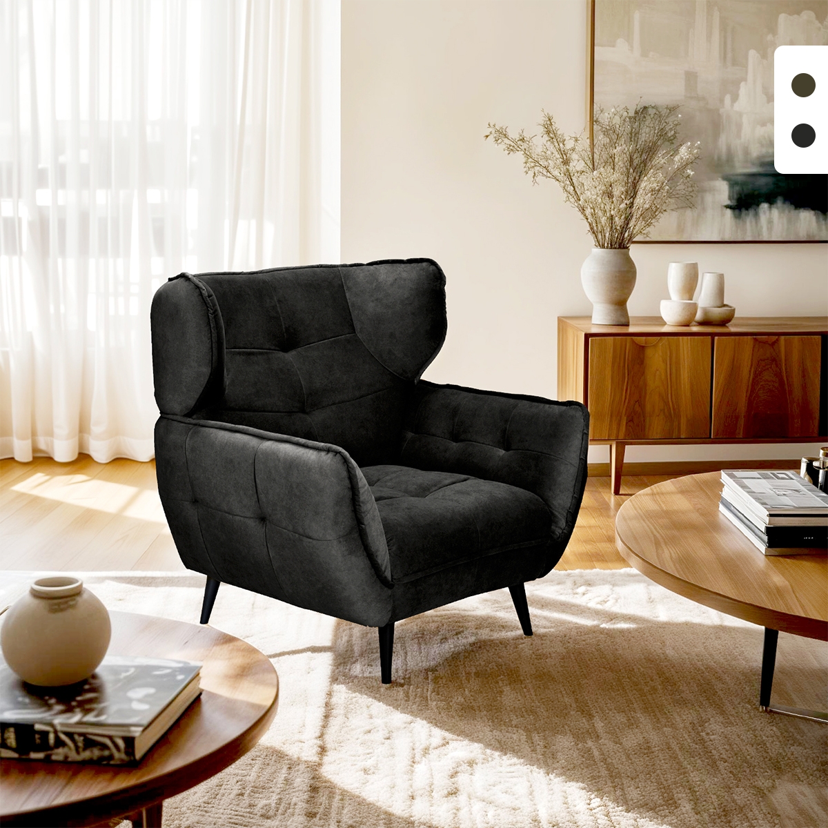 Relaxsessel Wohnzimmer modernes Design aus Velourssteppung Lunna Aktion Relaxsessel Wohnzimmer modernes Design aus Velourssteppung Lunna Aktion