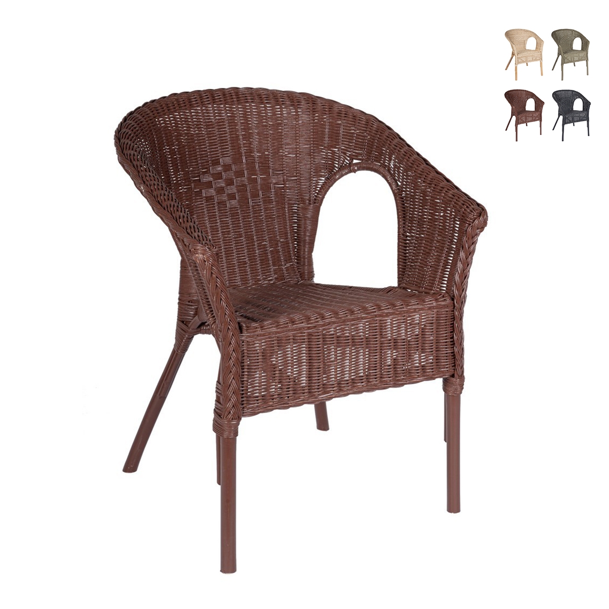 Outdoor-Sessel für Garten aus Geflecht-Rattan Bizzotto Alliss Aktion Outdoor-Sessel für Garten aus Geflecht-Rattan Bizzotto Alliss Aktion