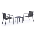 Gartenlounge mit 2 modernen Stühlen und Tisch 45x45cm Bizzotto Auri Rabatte