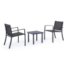 Gartenlounge mit 2 modernen Stühlen und Tisch 45x45cm Bizzotto Auri Rabatte